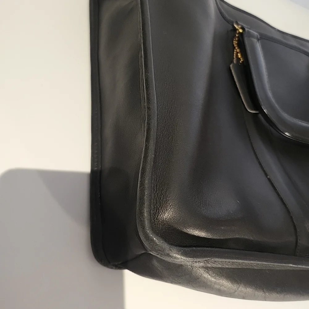 Coach Embassy Briefcase Portfolio Laptop Bag Black Leather 076-8031